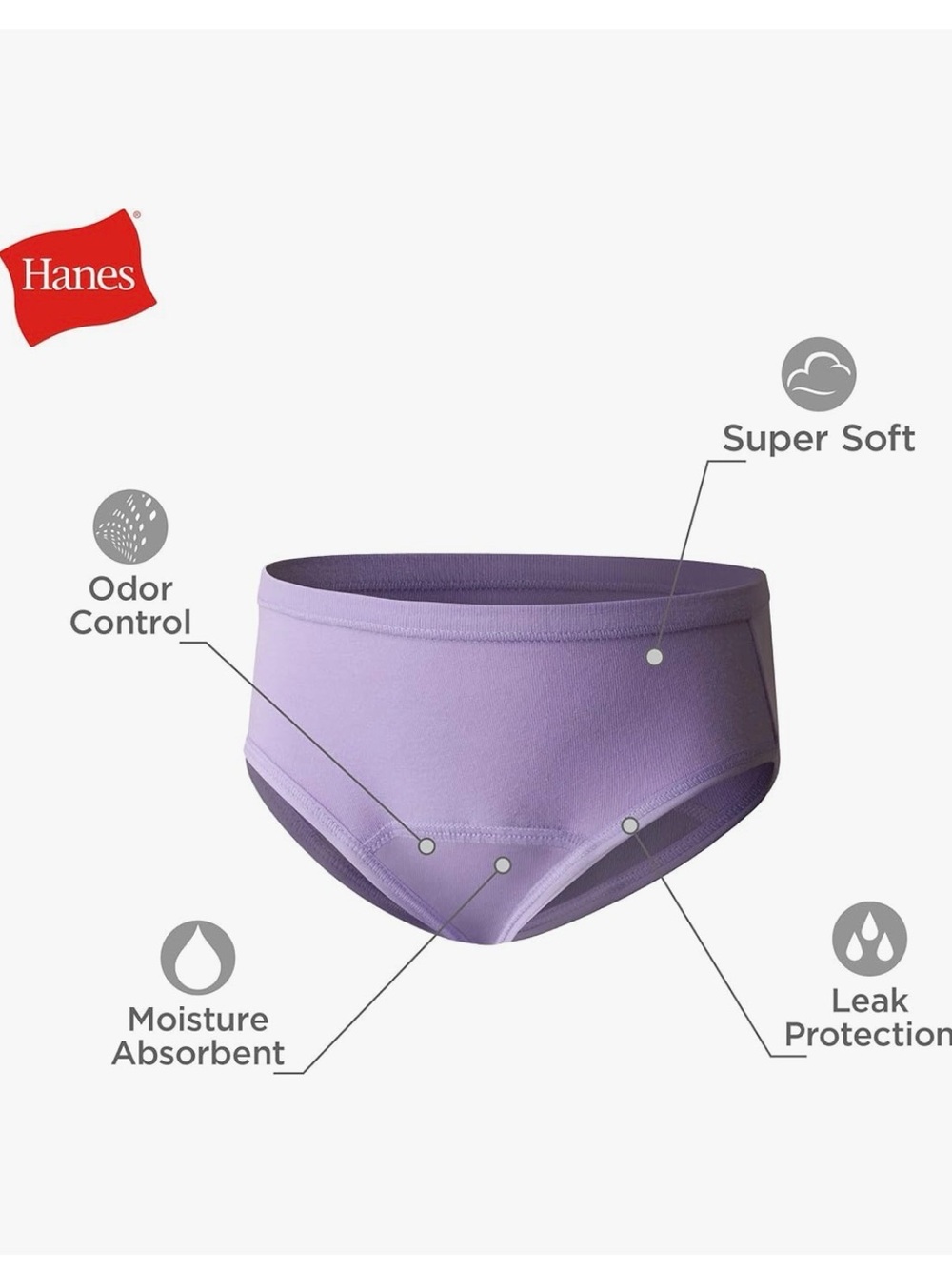 Hanes Toddler Girls' Potty Trainer Briefs Underwear, 4-Pack, 4-5T - Picture 11 of 11